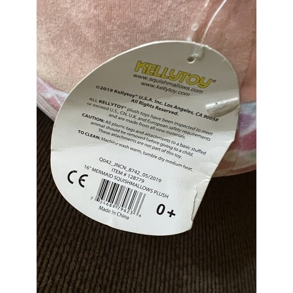 Squishmallows 16” Soft Plush Toy Pillow (Denise the Mermaid) NWT - Picture 5 of 6